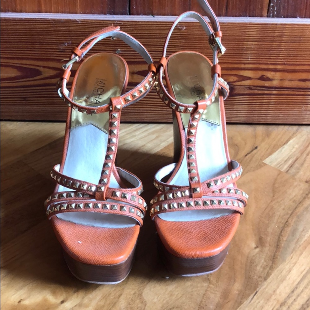 Michael Kors wedge sandals, gently worn, size 7